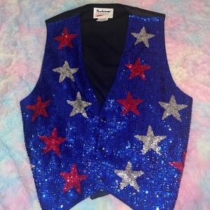 Patriotic sequin vest vintage